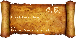 Opoldusz Bea névjegykártya